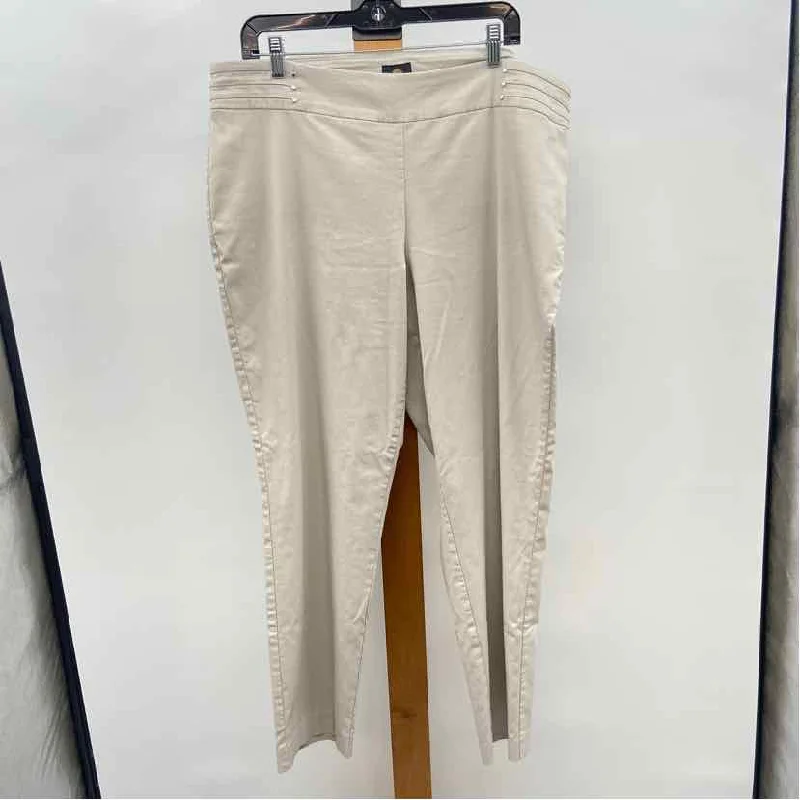 JM Collection Women's Size 18W Beige Solid Pants