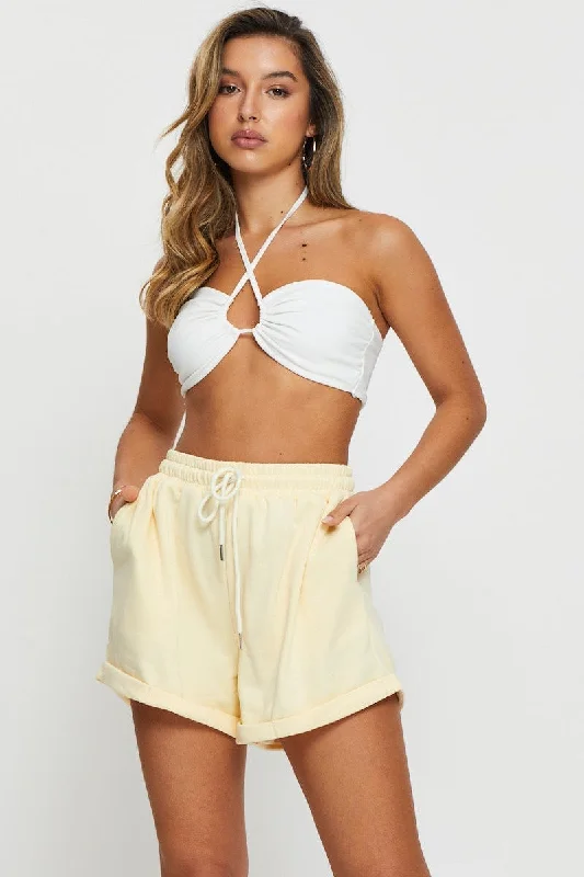 Yellow Track Shorts