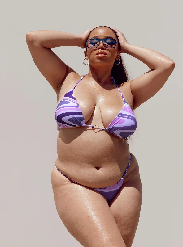 Smiley Bikini Bottoms Purple Curve