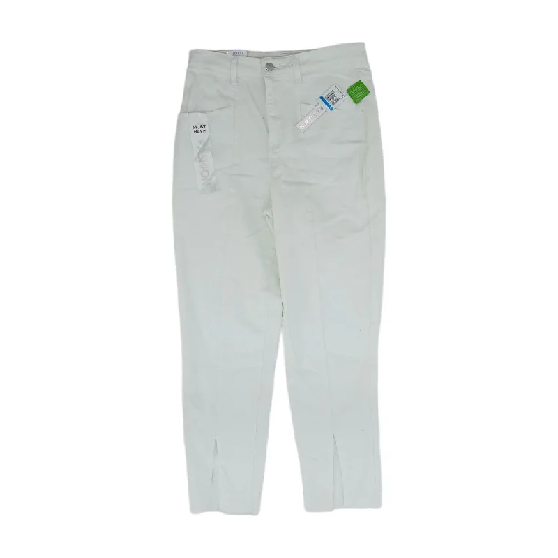 White Solid Pants