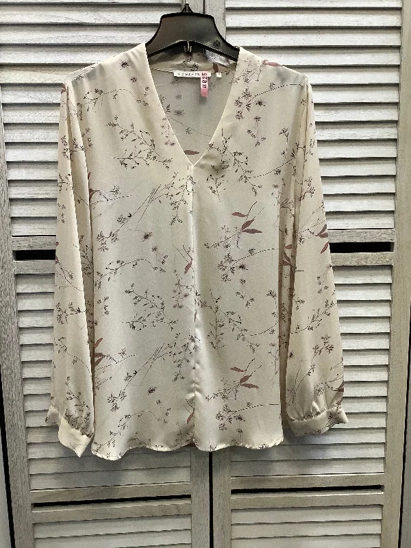 Top Long Sleeve By Violet And Claire In Floral Print, Size: Xl